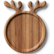 Reindeer Shaped Wooden Serving Tray - Large & Small Sizes for Christmas, Charcuterie & Afternoon Tea