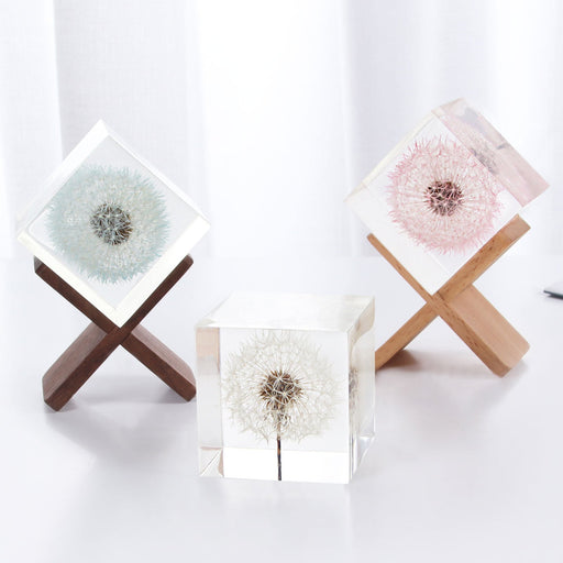 Resin Dandelion Preserved Flowers 10 Pcs Tabletop Ornaments Holiday Decor