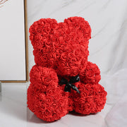 Artificial Foam Rose Bear 1 Pc Romantic Decorative Gift for Valentine's Day