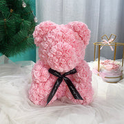 Artificial Foam Rose Bear 1 Pc Romantic Decorative Gift for Valentine's Day