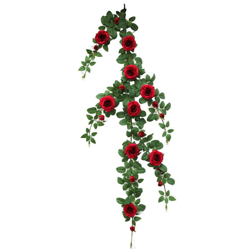 50 Inch Artificial Rose Hanging Flower Garland, 1 Pc, Bulk Wedding Garden Decor