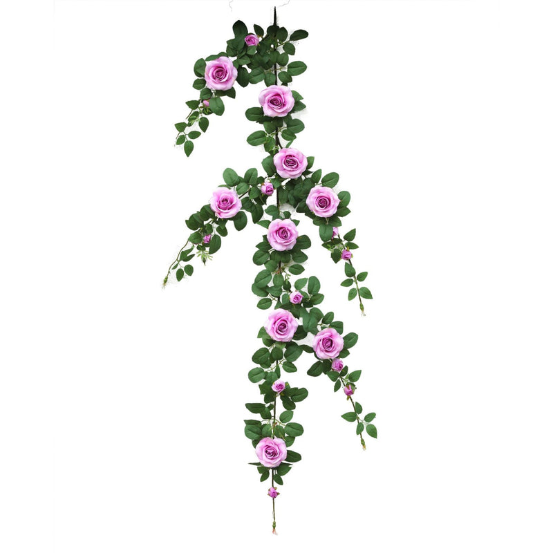 50 Inch Artificial Rose Hanging Flower Garland, 1 Pc, Bulk Wedding Garden Decor