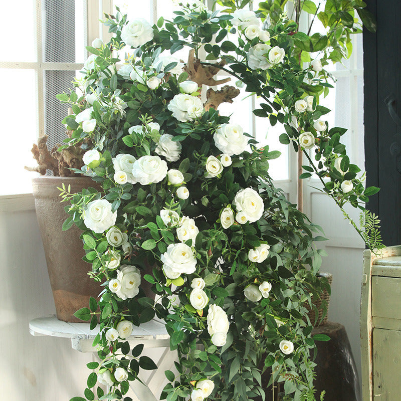 50 Inch Artificial Rose Hanging Flower Garland, 1 Pc, Bulk Wedding Garden Decor