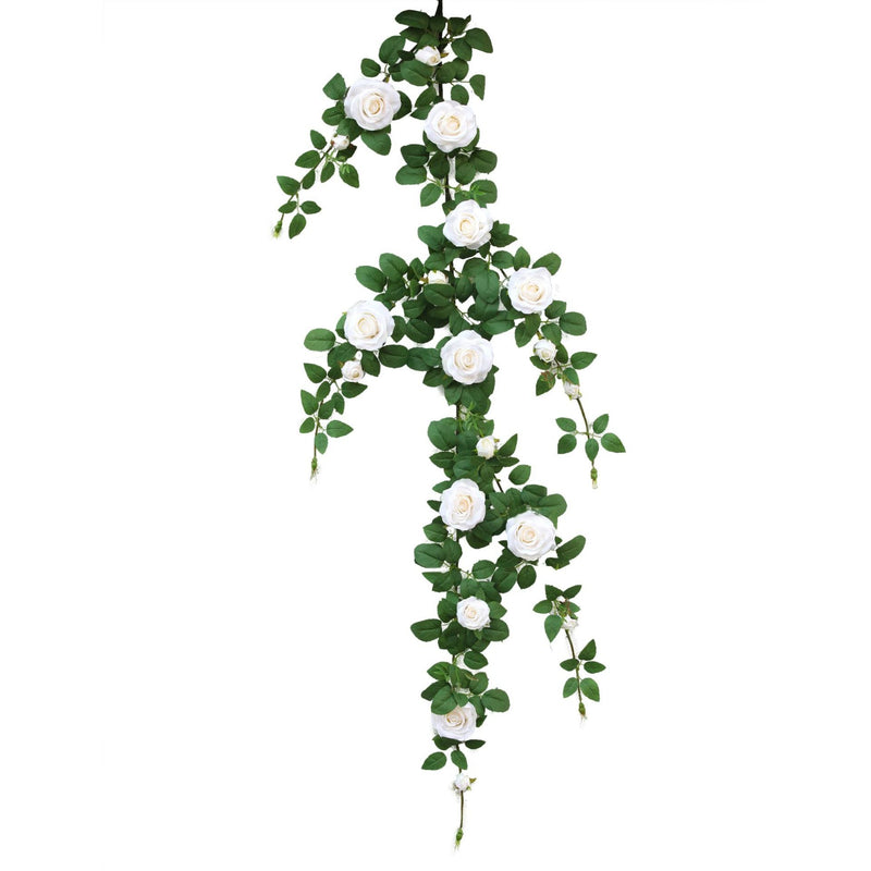 50 Inch Artificial Rose Hanging Flower Garland, 1 Pc, Bulk Wedding Garden Decor
