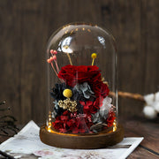 Preserved Rose in Glass Dome 1 Pc Forever Real Rose Birthday Gift for Women