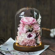 Preserved Rose in Glass Dome 1 Pc Forever Real Rose Birthday Gift for Women