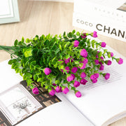 Artificial Rose Buds Flowers 50 Pcs 2 Inch Green Silk UV Resistant for Indoor Outdoor Garden Porch Decoration