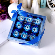 10 Pcs Artificial Soap Rose Flowers Gift Box Valentine's Day Holiday Party Decor