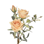 25 Inch Silk Artificial Rose Spray Stems, 10 Pcs Bulk Wholesale