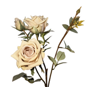 25 Inch Silk Artificial Rose Spray Stems, 10 Pcs Bulk Wholesale