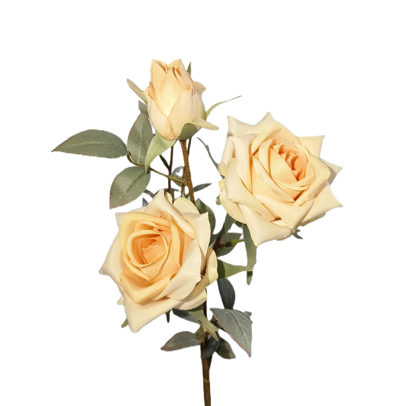25 Inch Silk Artificial Rose Spray Stems, 10 Pcs Bulk Wholesale