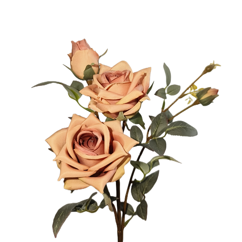 25 Inch Silk Artificial Rose Spray Stems, 10 Pcs Bulk Wholesale
