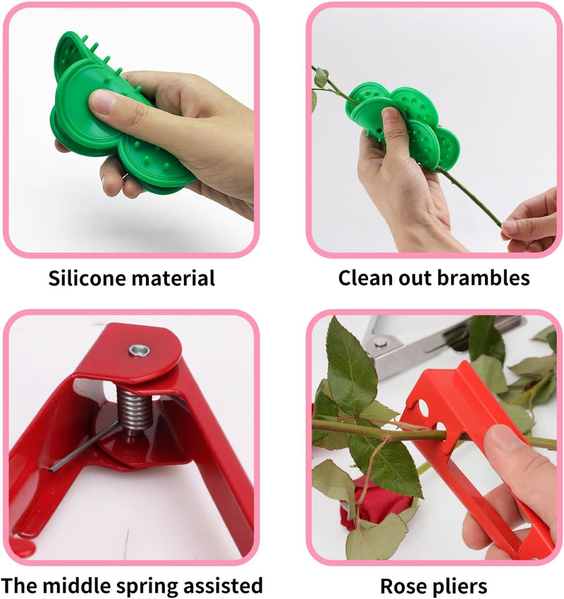 Rose Thorn Remover Kit 1 Pc Silicone Stripper Tool for Bulk Rose Thorn Removal