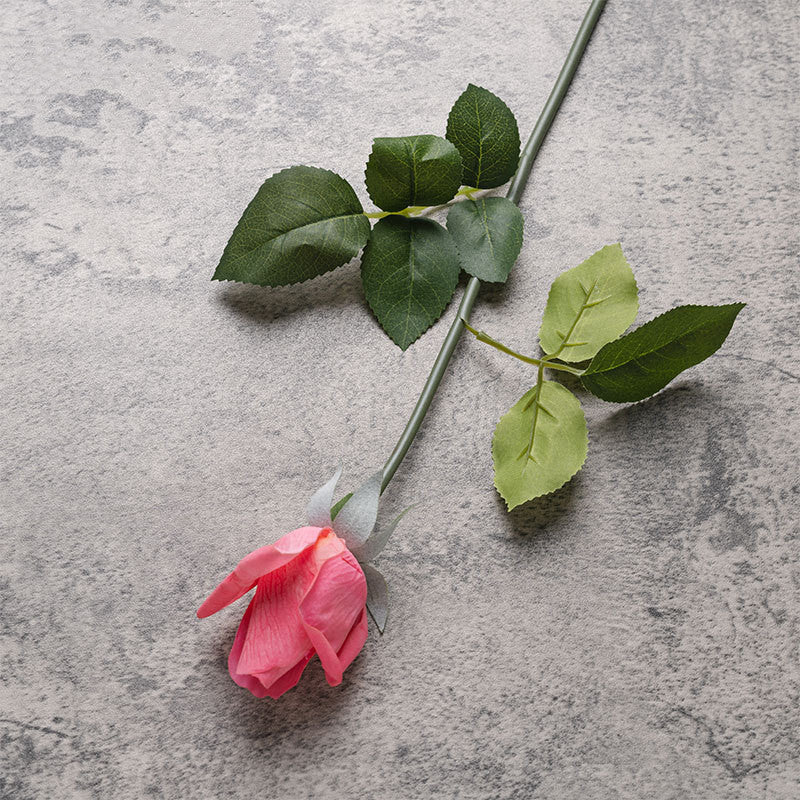 22 Inch Artificial Rose Bud Stems, 22 Pcs Real Touch Lifelike Silk Roses