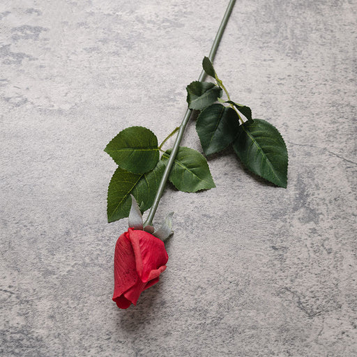 22 Inch Artificial Rose Bud Stems, 22 Pcs Real Touch Lifelike Silk Roses