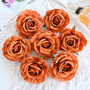7 Pcs Avalanche Rose Silk Flower Heads for DIY Crafts Artificial Flowers Bulk