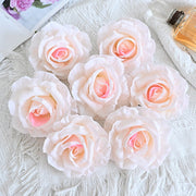 7 Pcs Avalanche Rose Silk Flower Heads for DIY Crafts Artificial Flowers Bulk