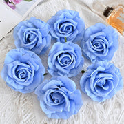 7 Pcs Avalanche Rose Silk Flower Heads for DIY Crafts Artificial Flowers Bulk