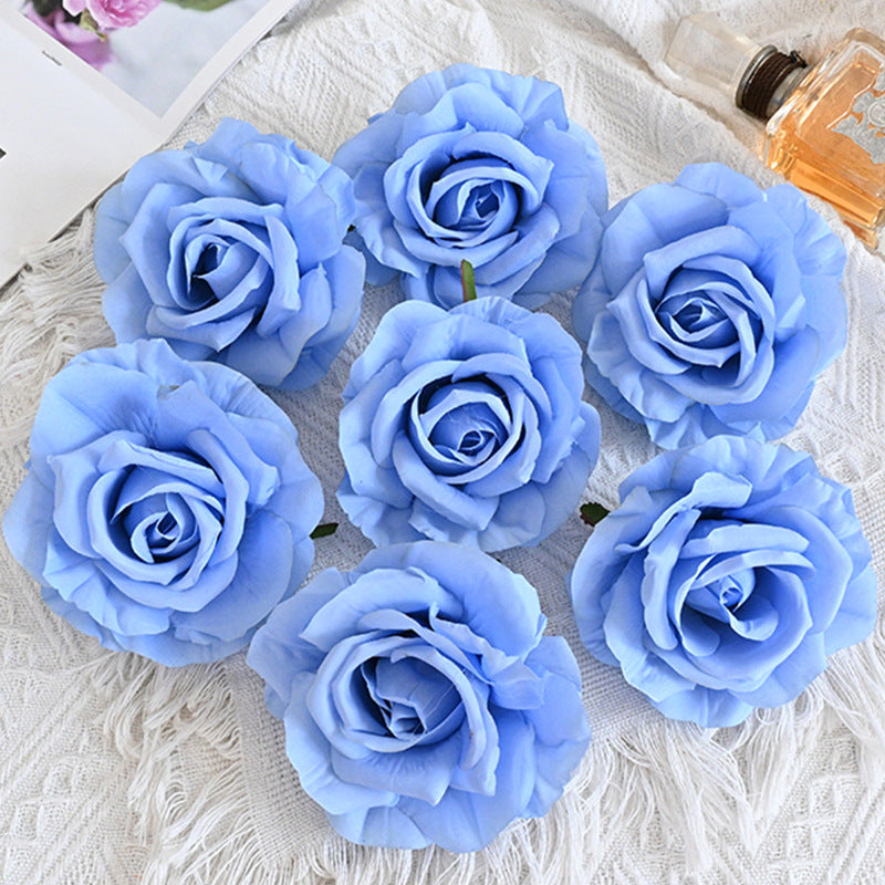 7 Pcs Avalanche Rose Silk Flower Heads for DIY Crafts Artificial Flowers Bulk
