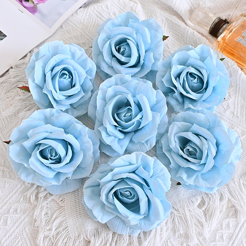 7 Pcs Avalanche Rose Silk Flower Heads for DIY Crafts Artificial Flowers Bulk
