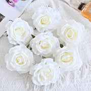 7 Pcs Avalanche Rose Silk Flower Heads for DIY Crafts Artificial Flowers Bulk