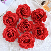 7 Pcs Avalanche Rose Silk Flower Heads for DIY Crafts Artificial Flowers Bulk