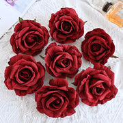 7 Pcs Avalanche Rose Silk Flower Heads for DIY Crafts Artificial Flowers Bulk