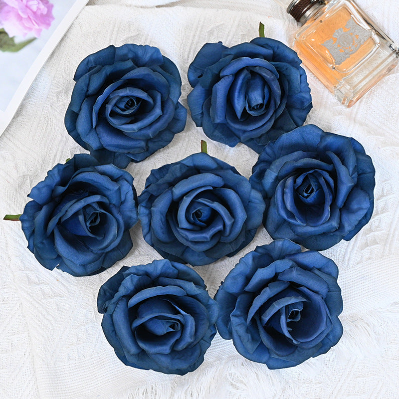 7 Pcs Avalanche Rose Silk Flower Heads for DIY Crafts Artificial Flowers Bulk