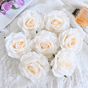 7 Pcs Avalanche Rose Silk Flower Heads for DIY Crafts Artificial Flowers Bulk