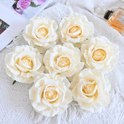 7 Pcs Avalanche Rose Silk Flower Heads for DIY Crafts Artificial Flowers Bulk