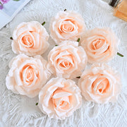 7 Pcs Avalanche Rose Silk Flower Heads for DIY Crafts Artificial Flowers Bulk