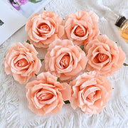 7 Pcs Avalanche Rose Silk Flower Heads for DIY Crafts Artificial Flowers Bulk
