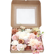Artificial Roses Pink Bulk Bouquet Set 50 Pcs Silk Flowers for DIY Arrangements