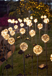 Round Ball LED Solar Garden Lamp Insert, Bulk Decorative Outdoor Lighting, Energy Efficient