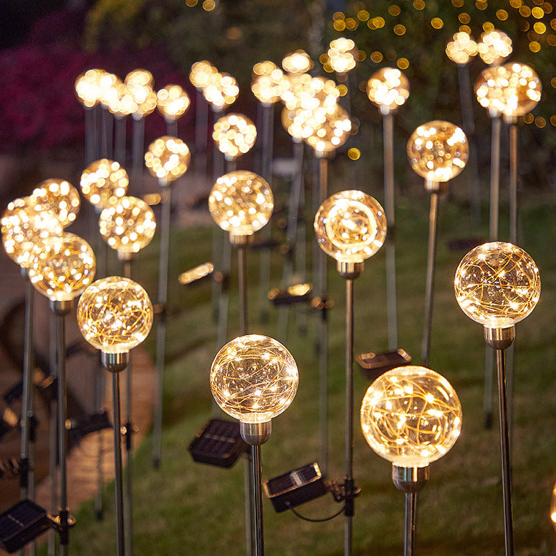 Round Ball LED Solar Garden Lamp Insert, Bulk Decorative Outdoor Lighting, Energy Efficient