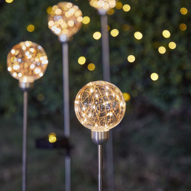 Round Ball LED Solar Garden Lamp Insert, Bulk Decorative Outdoor Lighting, Energy Efficient