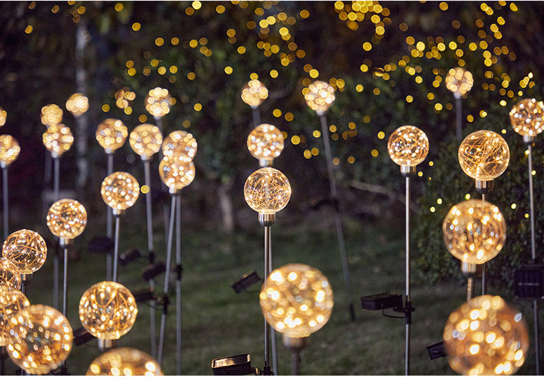Round Ball LED Solar Garden Lamp Insert, Bulk Decorative Outdoor Lighting, Energy Efficient