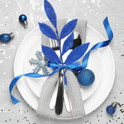 Glittered Artificial Leaf Spray Picks 12 Inch 10 Pcs Bulk for Christmas Winter Wedding Floral Arrangements
