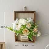 Rustic Floral Wall Decor Hanging Baskets - Farmhouse Style for Living Room & Bedroom