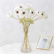 9 Pcs 17 Inch Artificial Anemone Bouquet Spray Stems Real Touch Flowers Bulk