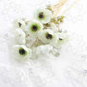 9 Pcs 17 Inch Artificial Anemone Bouquet Spray Stems Real Touch Flowers Bulk