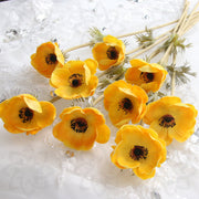 9 Pcs 17 Inch Artificial Anemone Bouquet Spray Stems Real Touch Flowers Bulk