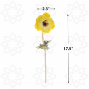 9 Pcs 17 Inch Artificial Anemone Bouquet Spray Stems Real Touch Flowers Bulk