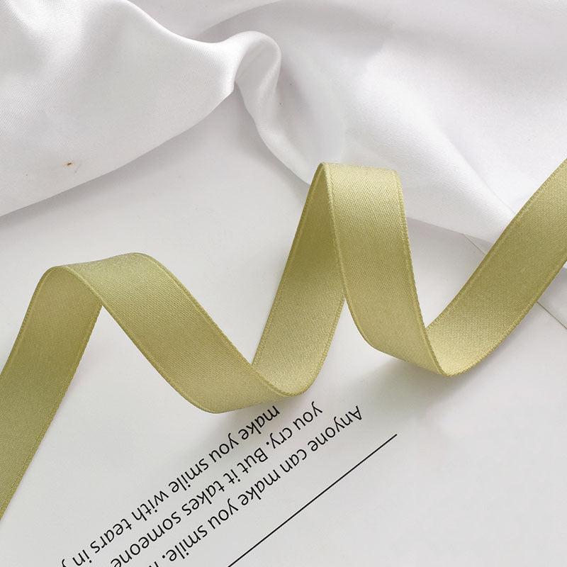 39 Inch Sage Green Handmade Fringe Chiffon Silk Ribbon for Wedding Crafts Bulk Quantity