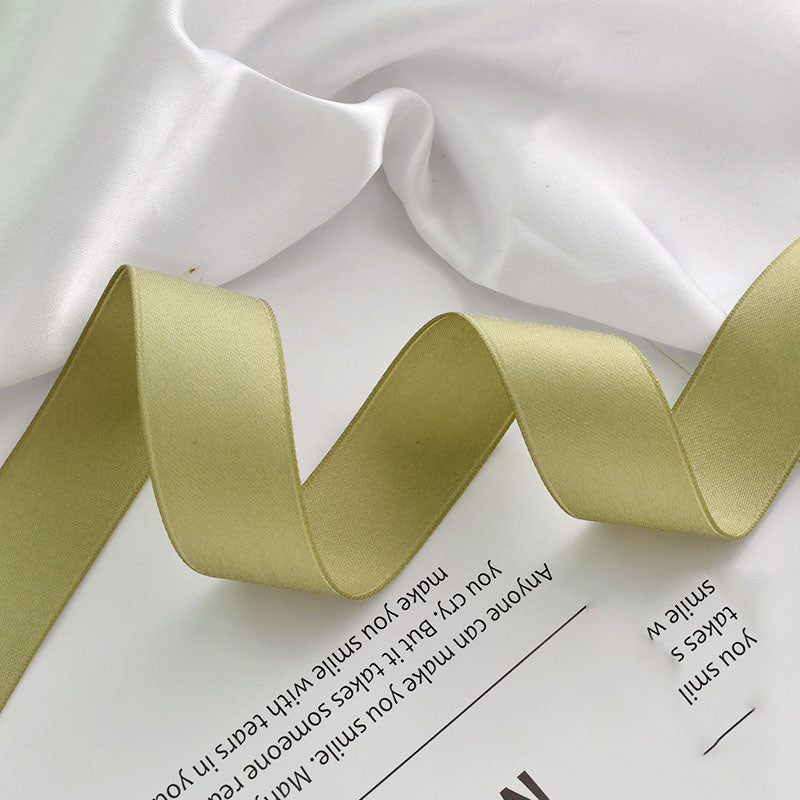 39 Inch Sage Green Handmade Fringe Chiffon Silk Ribbon for Wedding Crafts Bulk Quantity