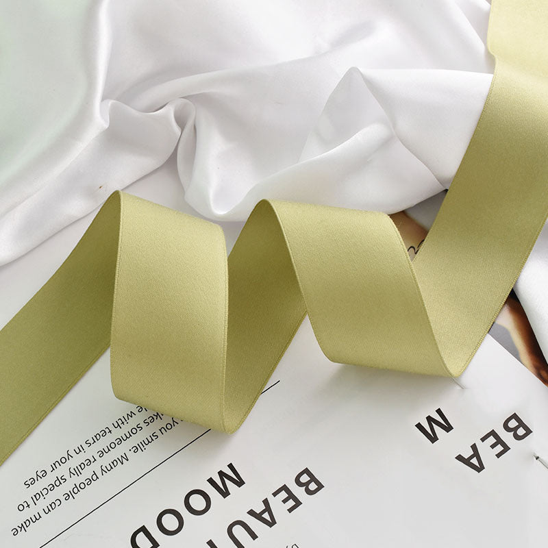 39 Inch Sage Green Handmade Fringe Chiffon Silk Ribbon for Wedding Crafts Bulk Quantity