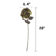 10 Pcs Wabi-Sabi Sage Green Hydrangea Stems 12 Inch Silk Artificial Flowers