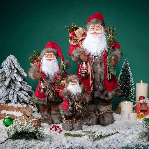 Artificial Santa Claus Figurine Christmas Decoration Bulk Wholesale Set