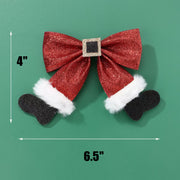 Santa Stocking Style Christmas Tree Ornaments with Clip, Bulk Set