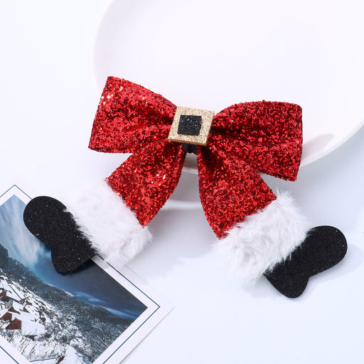 Santa Stocking Style Christmas Tree Ornaments with Clip, Bulk Set